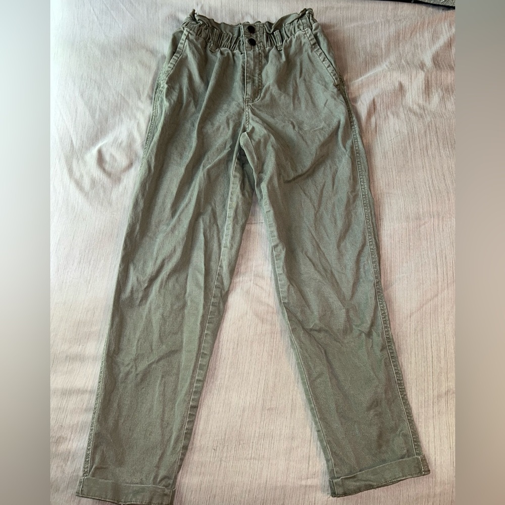 Olive green baggy jeans